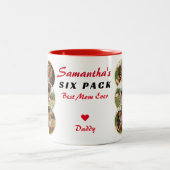 6パックおもしろいママBod 6枚の写真♥マ最高のマー今まで ツートーンマグカップ (中央)