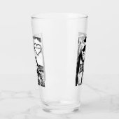 6パックのカウボーイアートスケッチとハートの名前をカスタムする タンブラーグラス (左)