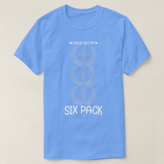 6パックのタコティーをチェック Tシャツ (デザイン正面)