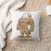 6パックのボディビルダーとしてホーク クッション (ブランケット)