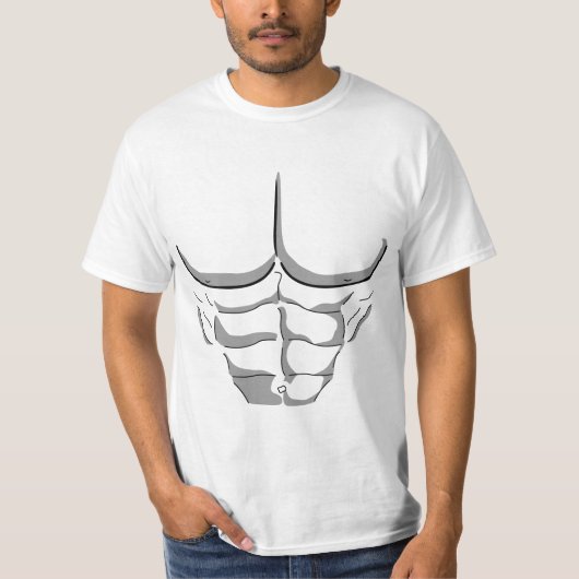 6パックのABS Tシャツ (正面)