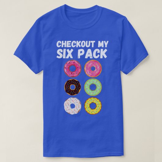 6パックをチェックアウトする Tシャツ (デザイン正面)