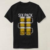 6パックチおもしろいェック6ビールAbsフィ笑わされるッネ Tシャツ (デザイン正面)