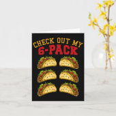 6パックフィットネスおもしろいタコメキシカンジムトップ カード (黄色い花)