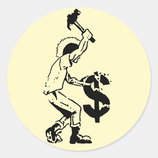 6パックAnarcho-punkスタンプ ラウンドシール (正面)