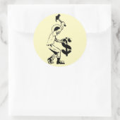 6パックAnarcho-punkスタンプ ラウンドシール (バッグ)