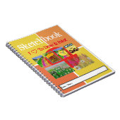 6パネル写真、家族、ペット、アートワーク、1行テキスト ノートブック (右側)