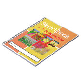 6パネル写真、家族、ペット、アートワーク、1行テキスト ノートブック (左側)