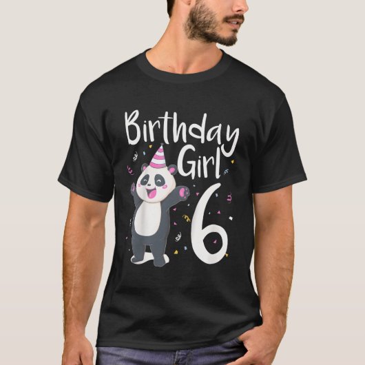 6パンダ6匹 Tシャツ (正面)