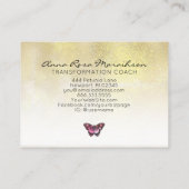 *~* 6パンチ穴バタフライフラワーロイヤリティカード ロイヤリティカード (裏面)