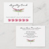 *~* 6パンチ穴フラワードラゴンフライロイヤリティカード ロイヤリティカード (正面/裏面)