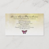 *~* 6パンチ穴フラワーバタフライロイヤリティカード 名刺 (裏面)