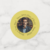 6パーソナライズされたフォトゴールデン誕生日記念日 コンフェッティ (スモール正面)