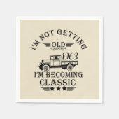 6パーソナライズされたヴィンテージ60歳の誕生日パーティー スタンダードカクテルナプキン (正面)