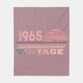 6パーソナライズされたヴィンテージ60歳の誕生日パーティー フリースブランケット (正面)