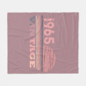 6パーソナライズされたヴィンテージ60歳の誕生日パーティー フリースブランケット (正面(横))