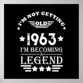 6パーソナライズされたヴィンテージ60歳の誕生日パーティー ポスター