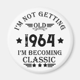 6パーソナライズされたヴィンテージ60歳の誕生日パーティー マグネット