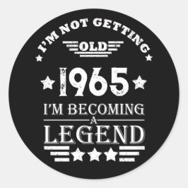 6パーソナライズされたヴィンテージ60歳の誕生日パーティー ラウンドシール