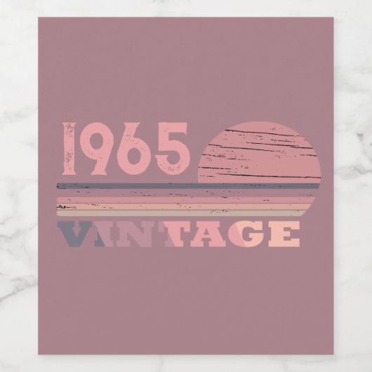 6パーソナライズされたヴィンテージ60歳の誕生日パーティー ワインラベル (シングルラベル)