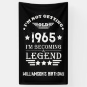 6パーソナライズされたヴィンテージ60歳の誕生日パーティー 横断幕 (縦)