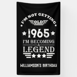 6パーソナライズされたヴィンテージ60歳の誕生日パーティー 横断幕