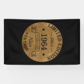 6パーソナライズされたヴィンテージ60歳の誕生日パーティー 横断幕 (横)