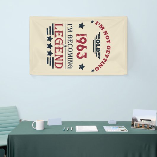 6パーソナライズされたヴィンテージ60歳の誕生日パーティー 横断幕 (トレードショー)