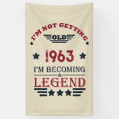 6パーソナライズされたヴィンテージ60歳の誕生日パーティー 横断幕 (縦)