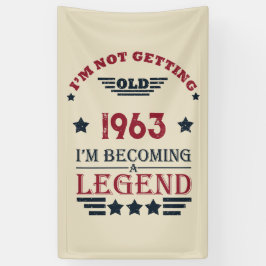 6パーソナライズされたヴィンテージ60歳の誕生日パーティー 横断幕