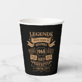 6パーソナライズされたヴィンテージ60歳の誕生日パーティー 紙コップ