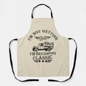 6パーソナライズされたヴィンテージ60歳の誕生日プレゼント エプロン (正面)