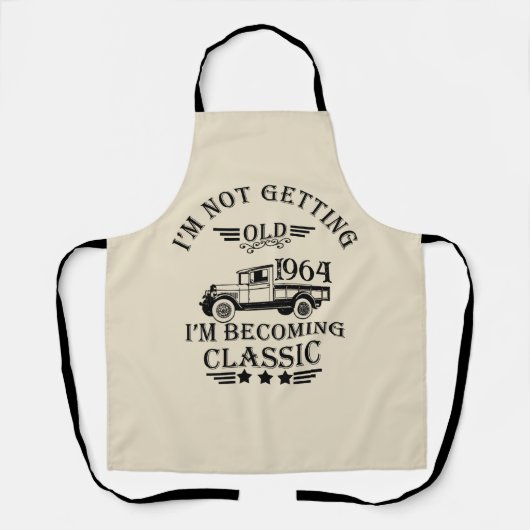 6パーソナライズされたヴィンテージ60歳の誕生日プレゼント エプロン (正面)