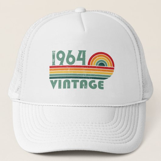 6パーソナライズされたヴィンテージ60歳の誕生日プレゼント キャップ (正面)