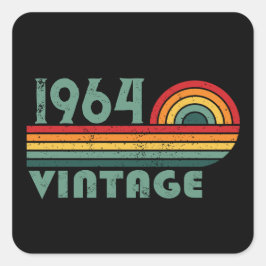 6パーソナライズされたヴィンテージ60歳の誕生日プレゼント スクエアシール