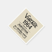 6パーソナライズされたヴィンテージ60歳の誕生日プレゼント スタンダードカクテルナプキン (角)