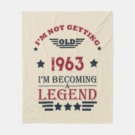 6パーソナライズされたヴィンテージ60歳の誕生日プレゼント フリースブランケット