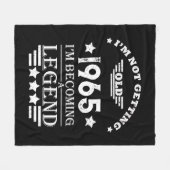 6パーソナライズされたヴィンテージ60歳の誕生日プレゼント フリースブランケット (正面(横))