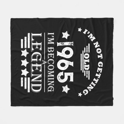 6パーソナライズされたヴィンテージ60歳の誕生日プレゼント フリースブランケット (正面(横))