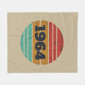 6パーソナライズされたヴィンテージ60歳の誕生日プレゼント フリースブランケット (正面(横))