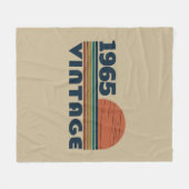 6パーソナライズされたヴィンテージ60歳の誕生日プレゼント フリースブランケット (正面(横))