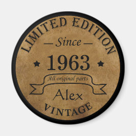 6パーソナライズされたヴィンテージ60歳の誕生日プレゼント マグネット