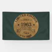 6パーソナライズされたヴィンテージ60歳の誕生日プレゼント 横断幕 (横)