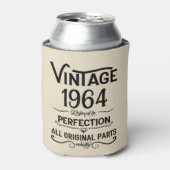 6パーソナライズされたヴィンテージ60歳の誕生日プレゼント 缶クーラー (缶正面)