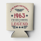 6パーソナライズされたヴィンテージ60歳の誕生日プレゼント 缶クーラー (正面)