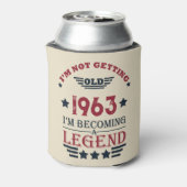 6パーソナライズされたヴィンテージ60歳の誕生日プレゼント 缶クーラー (缶裏面)