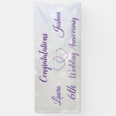 6パーソナライズされた周年記念結婚バナー 横断幕 (縦)