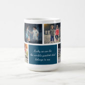 6パーソナライズされた家族写真コラージュ父の日 コーヒーマグカップ (中央)