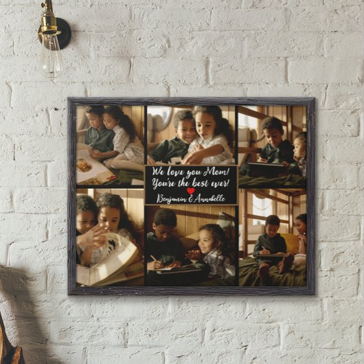 6パーソナライズされた枚のコラージュ ポスター