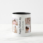 6パーソナライズされた枚のコラージュ |父の日 マグカップ (中央)